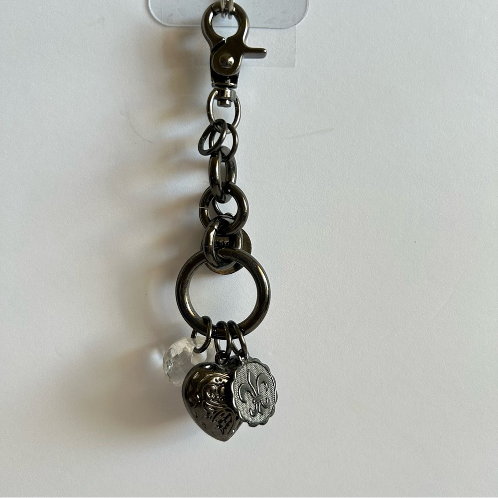 Kathy Van Zeeland Floral Heart Keychain